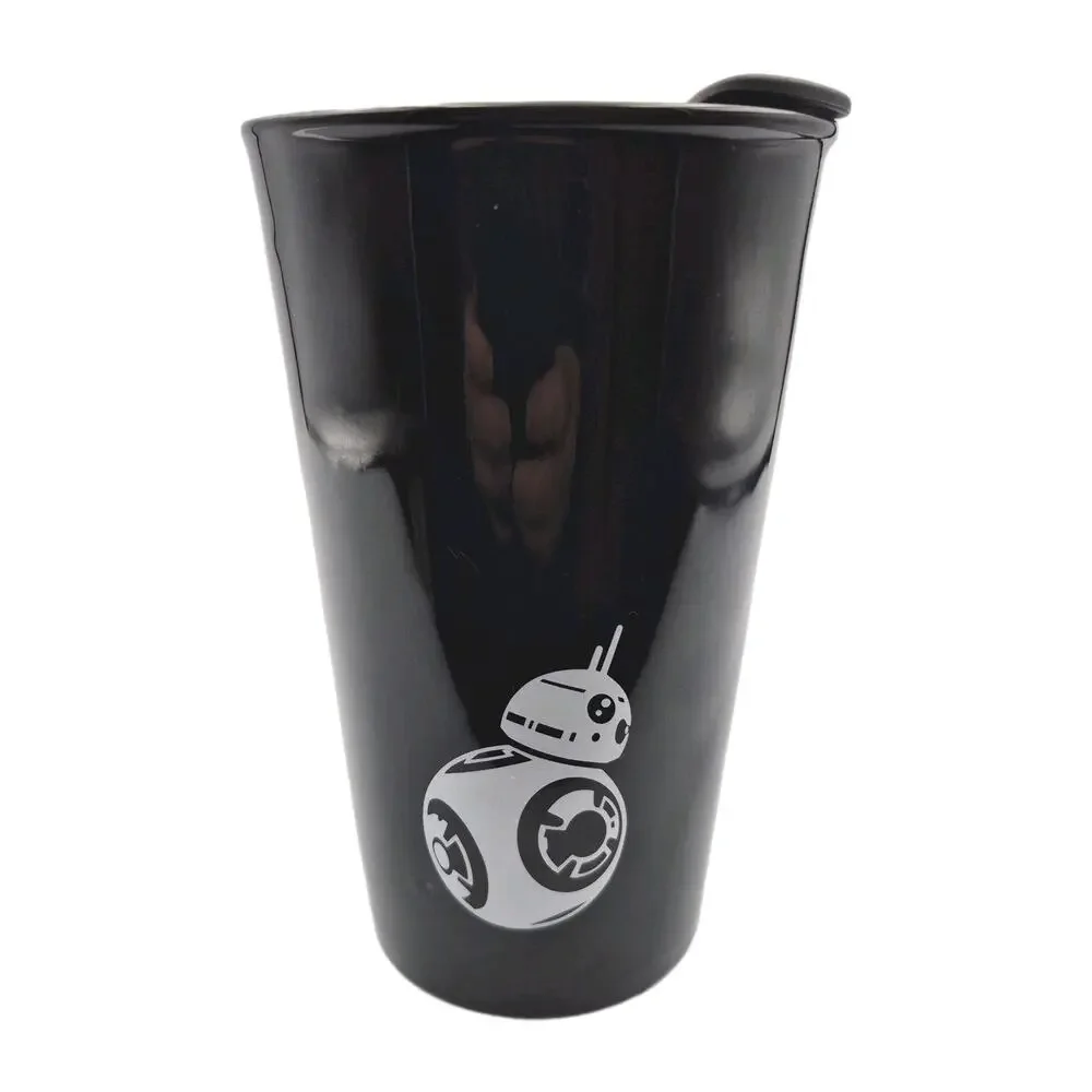 Star Wars BB-8 Black Ceramic Travel Mug 12oz Sliding Lid Disney Lucasfilm Ltd